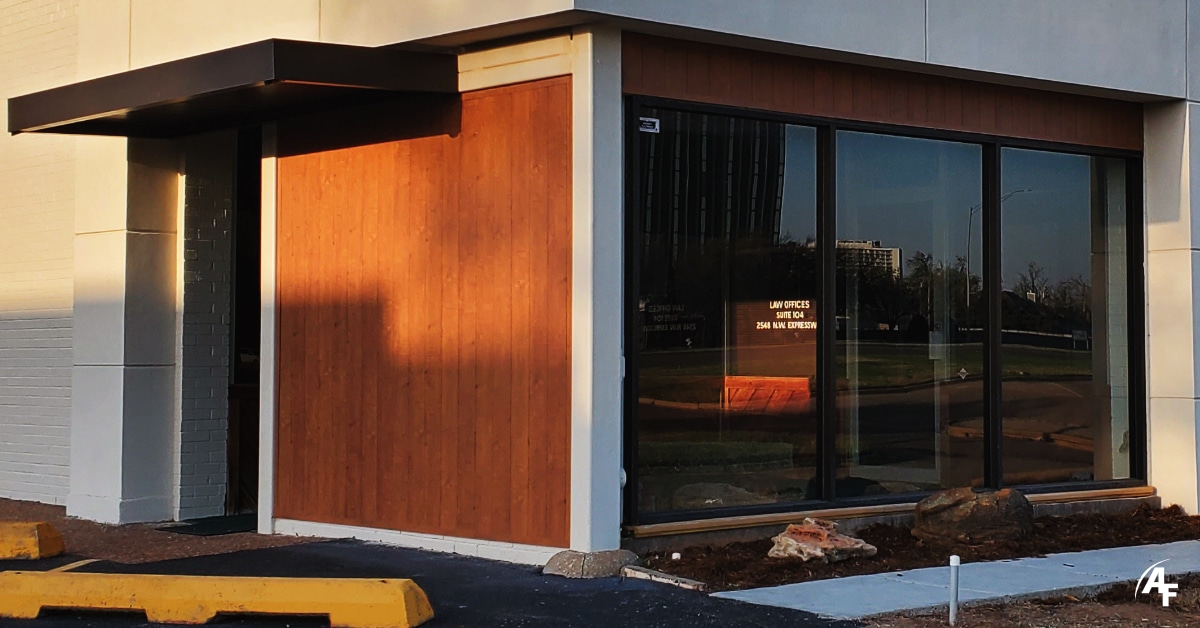 Carter Law Office | Wall Panel with Maple Wood Grain Finish