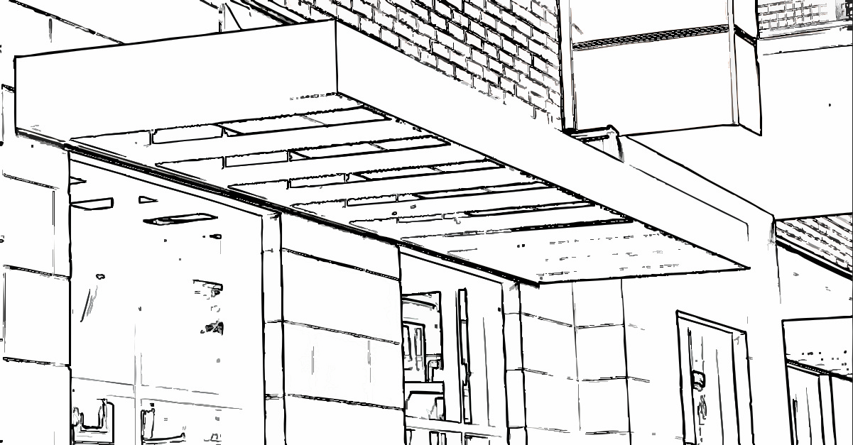 Louvered Aluminum Sunshade before